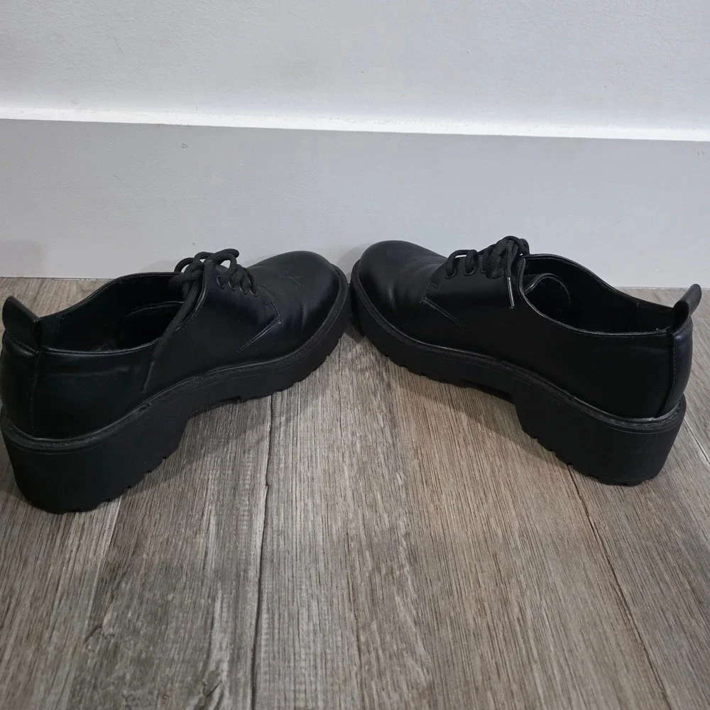 Madden Girl Womens Lug Sole Shoes Size 8.5 Black Whimsigoth Platform Chunky